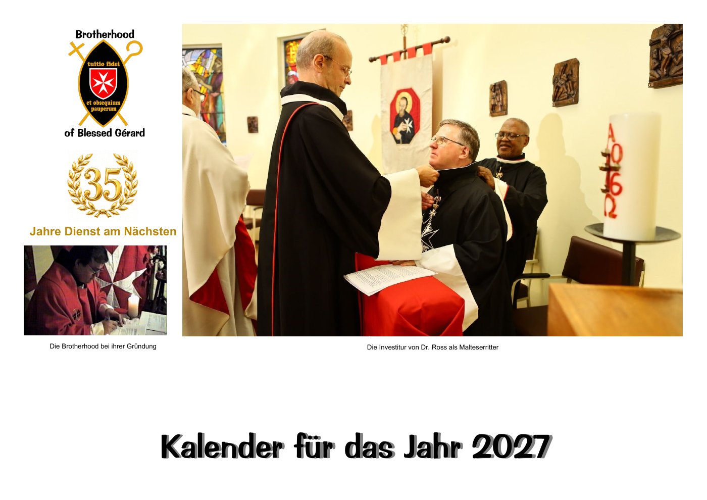 Titelblatt Kalender 2027 – Deutsch